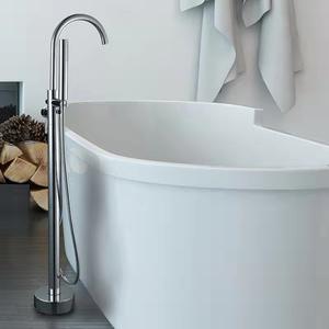Robinets de baignoire autoportants à poignée unique design moderne Vente à chaud en laiton Mélangeur de douche avec jet de pluie Robinet de salle de bains avec <span class=keywords><strong>support</strong></span> de filtre - Product Image 2