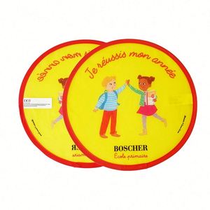 Ventilateur pliant rond en nylon doux personnalisé avec logo, idéal pour les enfants - Vente chaude - Product Image 4