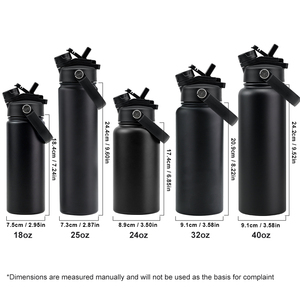 Custom Logo <b>Double</b> <b>Wall</b> Vacuum Insulated Stainless Steel Sports Travel Water Bottle 18oz 32oz 12-24 Hours Thermal Performance - Product Image 6