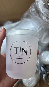 Custom Frosted PP U Shape 12oz 16oz 24oz Wedding Monogram Logo Printed Disposable Party <b>Drink</b> <b>Plastic</b> <b>Cup</b> - Product Image 4