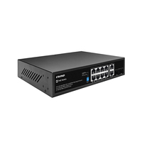Switch PoE 8 Port Gigabit 2RJ45 2SFP Hemat Biaya Tanpa Kipas dengan Proteksi Lightning dan AI Watchdog