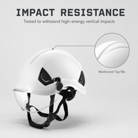 Casque de sécurité de haute qualité pour travaux en extérieur, avec visière de protection en ABS, blanc et orange, lunettes de protection, casque de chantier