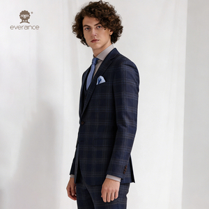Traje de Hombre de Alta Gama, Tres Piezas, Corte Entallado, Estilo Casual de Negocios, Traje de Novio Juvenil, Diseño a Cuadros - Product Image 3
