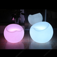 Tabouret de bar moderne en forme de pomme avec LED, en plastique étanche et rechargeable, pour la maison, le bureau, le salon, l'hôtel et le club