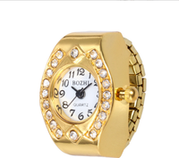 Bijoux en or classique avec diamants, montre à doigt pour étudiantes, vente en gros