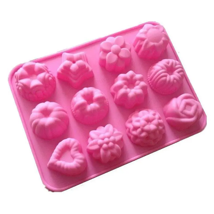 SHQN christmas tree cup cake ice candle gummy soap cake muffin waffle silicone baking mold