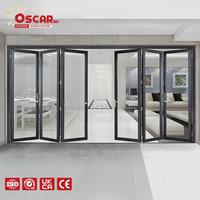 Folding & Dimming Glass Partition Exterior and Living Room with Modern Design and Fiberglass Screen Folding Door