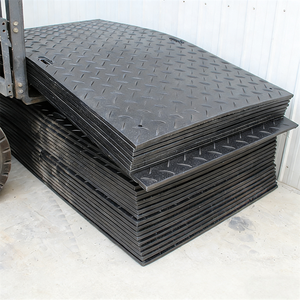Tapis de protection au sol en polyéthylène haute densité (HDPE) ZSPE 4x8 à double face avec motif <span class=keywords><strong>diamant</strong></span>é pour équipement lourd - Product Image 5