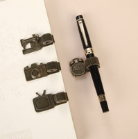 Porte-stylo vintage et antique en alliage de zinc, support fixe pour carnet, accessoire multifonctionnel pour carnet