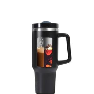 Gobelet isotherme à double paroi avec revêtement en poudre, personnalisé avec logo, 30 oz, 40 oz, en acier inoxydable, tasse à café de voyage avec couvercle - Product Image 2