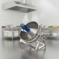 Marmite à double enveloppe BAIYUE pour riz frit aux œufs, capacité 100 kg, pour la transformation de snacks, marmite électrique à double enveloppe pour sandwichs