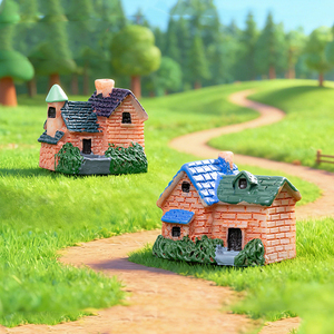 Miniaturas de Resina de Casas de Campo, Figuras de Cabañas para Decoración de Paisajes Rurales, Adornos de Cabañas Pequeñas, Accesorios para Manualidades - Product Image 5