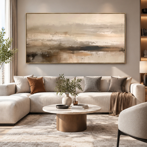 Dipinto Astratto Astratto Beige Neutro su Tela Acrilica 3D Testurizzata Dipinta a Mano su Misura per <span class=keywords><strong>Soggiorno</strong></span> e Hotel - Product Image 1