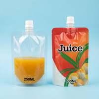 Sachet Doypack en plastique réutilisable personnalisé en usine, pochette à bec verseur verticale pour sauces, boissons, jus de fruits, etc. Emballage liquide