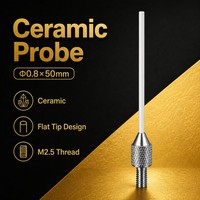 Sonde à pointe plate en céramique SD0.80X50mm, filetage M2.5, stylet de mesure de précision pour indicateur à cadran, pièce de rechange pour micromètre
