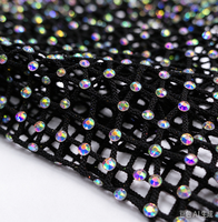 Tissu en maille extensible polyester-spandex scintillant multicolore à faible quantité minimale de commande pour maillots de bain filles et garçons