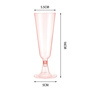 Verre à cocktail en cristal <span class=keywords><strong>champagne</strong></span> en plastique transparent réutilisable transfrontalier, jetable - Product Image 4