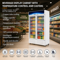 Réfrigérateur commercial vertical pour bières, vitrine réfrigérée à contrôle numérique de la température, directement de l'usine