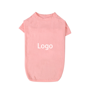 Camiseta de Algodón de Color Sólido con Logotipo Personalizado para Perro, Chaleco Transpirable y Suave para Mascotas, Ropa para Mascotas - Product Image 5