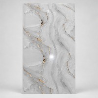 Panneau de revêtement mural en PVC UV effet marbre, texture marbre, résistant à l'humidité, imperméable, panneau plat rigide