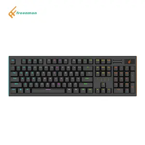 Linear Clicker Gaote Interruptor Com Fio Teclado Gaming RGB com Caixa De Metal e ABS Keycaps Mecânico Baixo Perfil Interruptor Vermelho Desktop