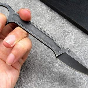 Couteau fixe en acier D2 pour camping en plein air, DIY, OEM, haute dureté, double action, EDC, tactique, chasse, aventures - Product Image 3