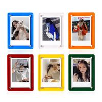 Cadre photo magnétique transparent en acrylique pour cartes de photos de famille et d'animaux de compagnie – Cadeau du Nouvel An