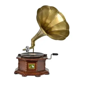 High quality antique natural wood Gramophone record Player manufacturer Hexagonal Shape Decorative Personalized