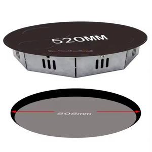 Table de cuisson à induction à trois brûleurs avec plaque en verre ronde, cuisinière à induction électrique écoénergétique - Product Image 5