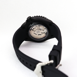 Montre mécanique pour homme avec cadran rond de 40 mm, cristal saphir, bouton poussoir, fermoir caché, bracelet en acier inoxydable, résistante à l'eau 3 BAR - Product Image 5