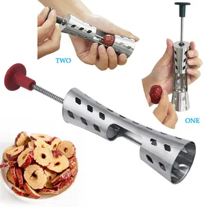 Easy And Efficient Stainless Steel Jujube Pit Remover Olive Date Cherry Corer Remover Tool Kitchen Accessory