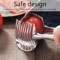Trancheuse manuelle ronde pour légumes et fruits en alliage d'aluminium, support à oignon, hachoir à tomates et pommes de terre, réutilisable et portable