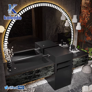 2026 OEM Kaleido: Самый продаваемый набор для ванной комнаты – роскошный дизайнерский набор ручной работы с зеркалом и столешницей - Product Image 3