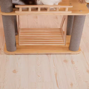 Maisons en bois Offre Spéciale Divertissement Poteau à gratter Tour Plate-forme Arbre à chat avec <span class=keywords><strong>sisal</strong></span> Gratter Intérieur Mur Jouer pour chats - Product Image 5