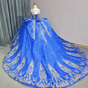 Jancember 6784 Luxurious Royal Blue Puffy Gowns Evening <strong>Debutant</strong> <strong>Dresses</strong> - Product Image 5