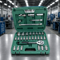 Kit d'outils à douilles 32 pièces 24 dents pour réparation automobile, fourni par l'usine, pour atelier de réparation de véhicules