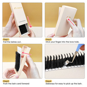 Extensions <span class=keywords><strong>de</strong></span> <span class=keywords><strong>cils</strong></span> en vison individuelles Volume Velvet Easy Fan, boîte économique, pour fournisseurs d'extensions <span class=keywords><strong>de</strong></span> <span class=keywords><strong>cils</strong></span>, extensions <span class=keywords><strong>de</strong></span> <span class=keywords><strong>cils</strong></span> en cachemire, plateaux <span class=keywords><strong>de</strong></span> <span class=keywords><strong>cils</strong></span> - Product Image 2