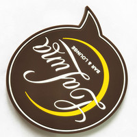 Sous-verres en caoutchouc PVC personnalisés, mignons et anti-déversement, isolants haute température, pour promotion (OEM)