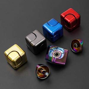VUÔNG EDC kim loại hợp kim ngón tay con quay hồi chuyển sáng tạo ma thuật khối lập phương Fidget <span class=keywords><strong>spinner</strong></span> cho giảm căng thẳng nhôm tạo tác xoay - Product Image 4