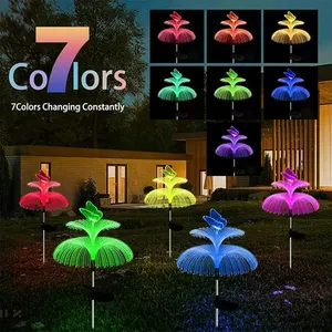 Luces Solares de Fibra Óptica con Forma de Medusa, 7 LED, Acero Inoxidable, Impermeables, para Jardín, Camino, Iluminación de Calle - Product Image 6