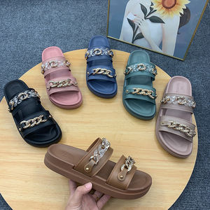 Chaussures à chaîne en plastique pour femmes Nouveaux styles Chaussures élégantes de luxe Femmes élégantes <span class=keywords><strong>Chaussons</strong></span> tendance 2023 - Product Image 4
