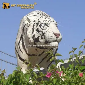 تمثال حيوان نمر بحجم الحياة من الألياف الزجاجية