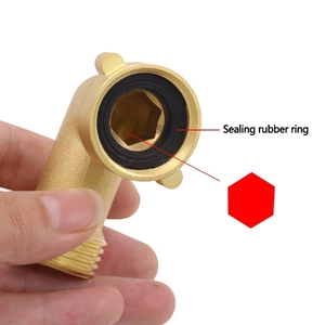 Adaptateur de tuyau coudé en laiton 3/4 "90 ° tuyau en cuivre raccords d'irrigation d'<span class=keywords><strong>arrosage</strong></span> de jardin connecter réparation connecteur <span class=keywords><strong>rapide</strong></span> joint de couplage - Product Image 5