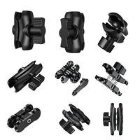 Aksesoris Holder HP Motor dari Aluminium Alloy, Batang Penghubung Bola 1 Inch, Dudukan Lengan Soket Ganda 6CM 9CM