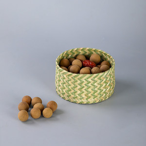 Bamboo Woven <b>Storage</b> <b>Basket</b> Round Kitchen Fruit Plate Handcrafted Drying <b>Basket</b> Guizhou Origin 4040 - Product Image 4