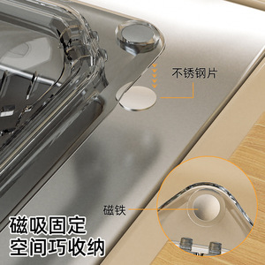 Filtre magnétique triangulaire pour évier de cuisine, pour les résidus alimentaires, les déchets de cuisine et les restes de nourriture, étagère de rangement - Product Image 6