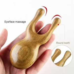 Petit grattoir en bois de santal en forme de grenouille pour le nettoyage du visage, protection des yeux, débouchage des pores, <span class=keywords><strong>brosse</strong></span> de nettoyage portable - Product Image 2