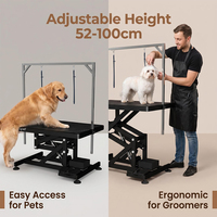 Tables de toilettage pour chiens AP-804E avec élévateur électrique, table de coupe pour animaux, table de toilettage pour chiens