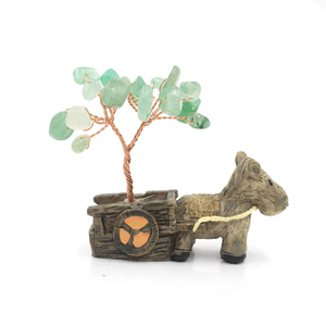 Árbol de Cristal de Chakra al por Mayor con Base de Resina de Carroza de Burro, Alambre de Cobre, Árbol de Piedras Preciosas Naturales, Mini Árbol de Cristal Curativo - Product Image 2