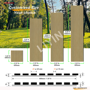 Panneaux en lattes de bois carrés blancs modernes personnalisés, design 3D, absorption acoustique, isolation NRC 1.0, dos en feutre noir - Product Image 5